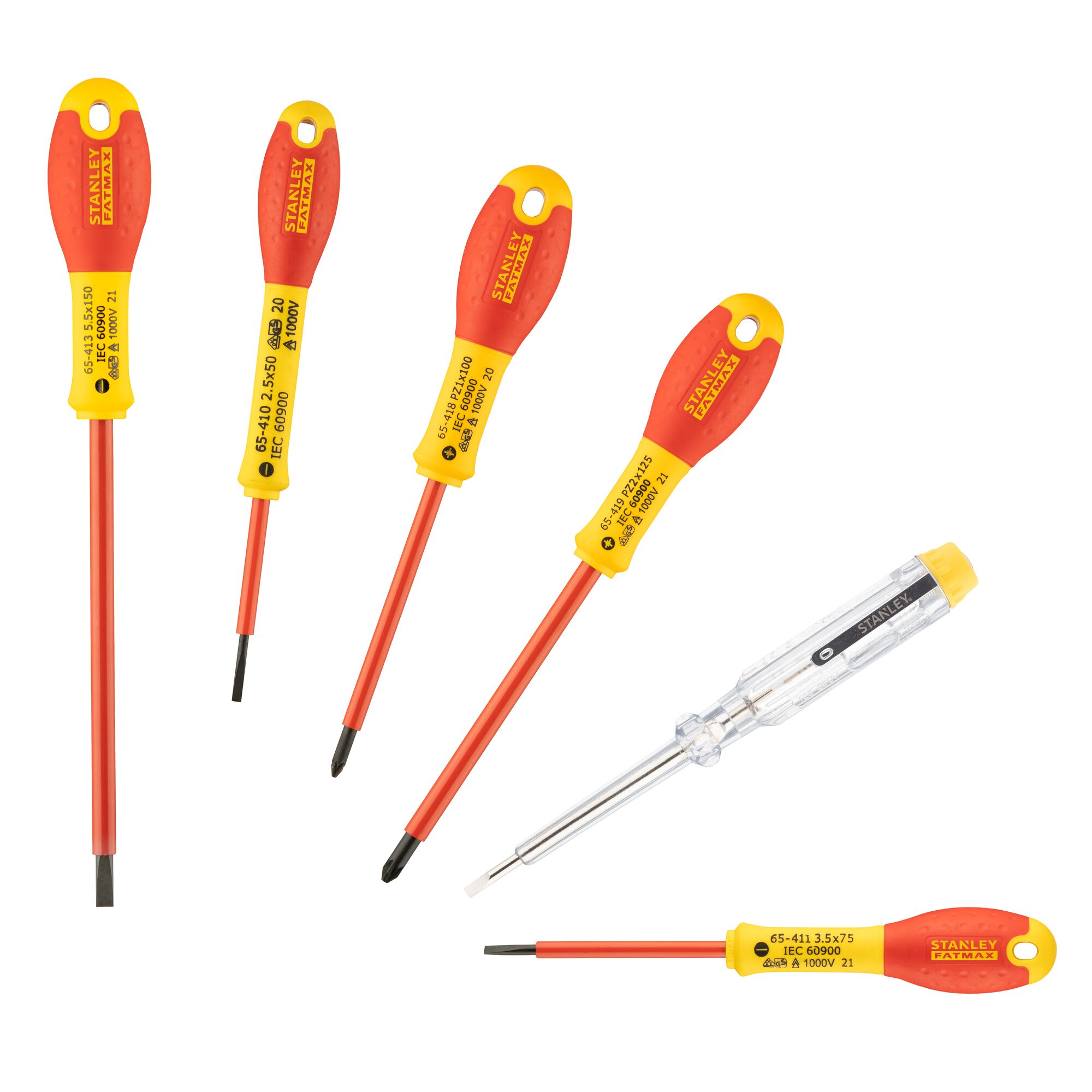 FATMAX Jeu de tournevis VDE 6 pcs - Electricien/Pozidriv et Testeur Tension